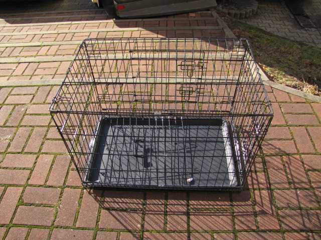 Klatka dla psa zwierząt metalowa składana lionto Pudełko 76x49x56 cm