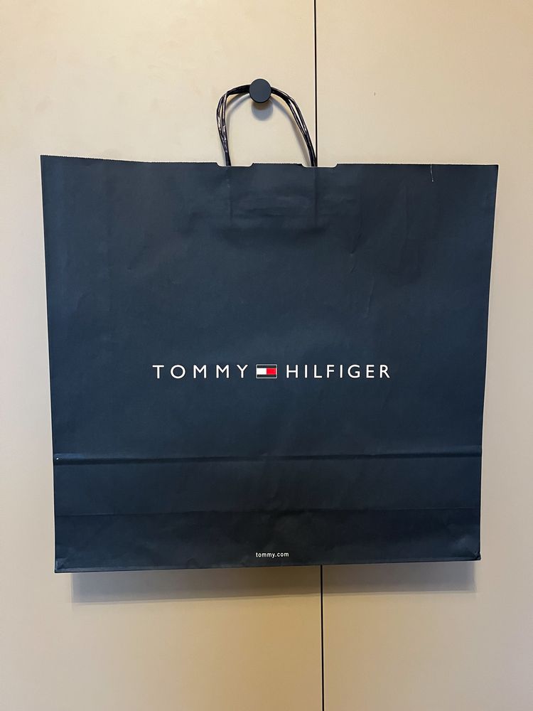 Tommy Hilfiger th duża XL papierowa torba zakupowa torebka na prezent