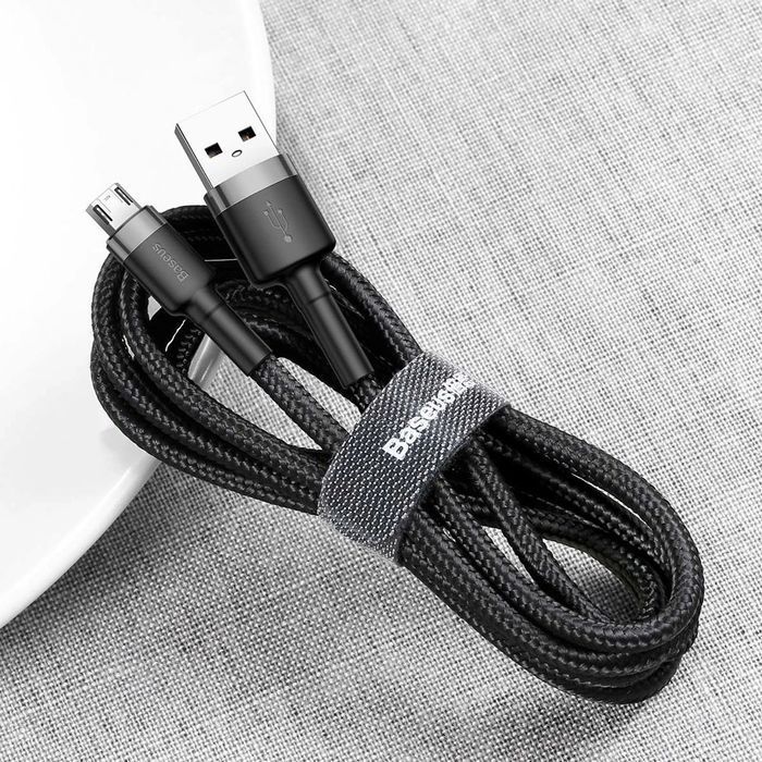 Baseus Cafule kabel USB / micro USB QC3.0 2.4A 0,5M czarno-szary