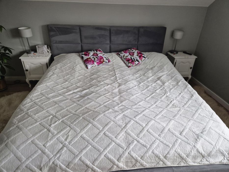 Narzuta ecru na lozko 180x200 100 % bawełna Polska produkcja okazja