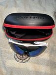 Okulary rowerowe Accent Reflex – biało-czarne + 2 pary soczewek
