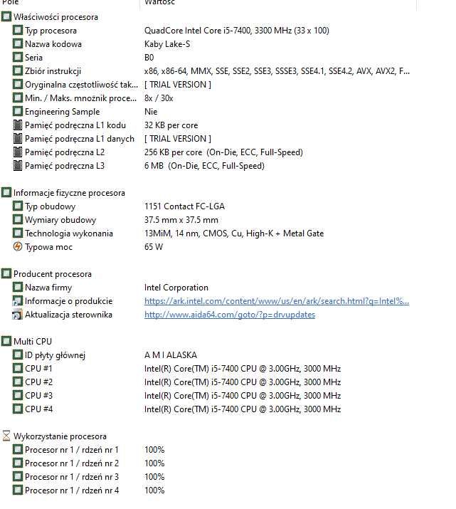 Procesor I5 7500 lag 1151(18)