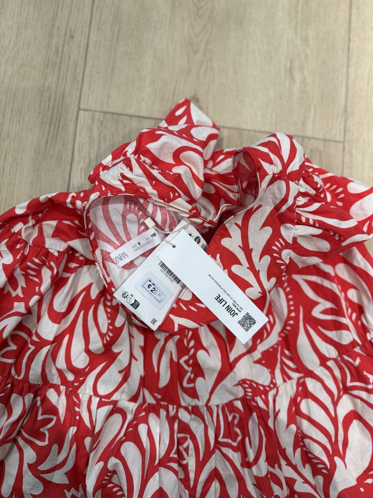 Червона сукня червоне плаття сарафан платье Zara 110 116 5-6
