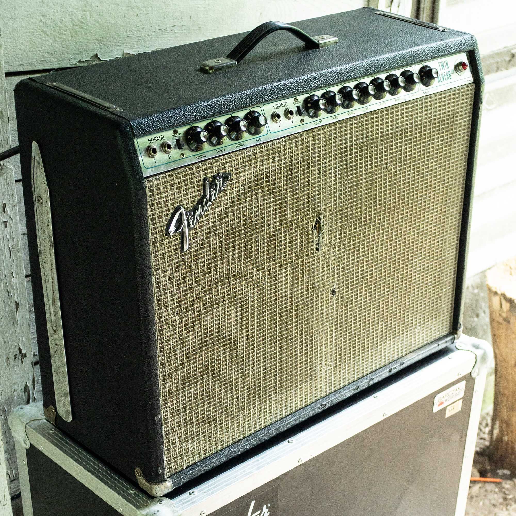 Fender Twin Reverb Silverface Vintage 1977r, 100W Master Volume + Case
