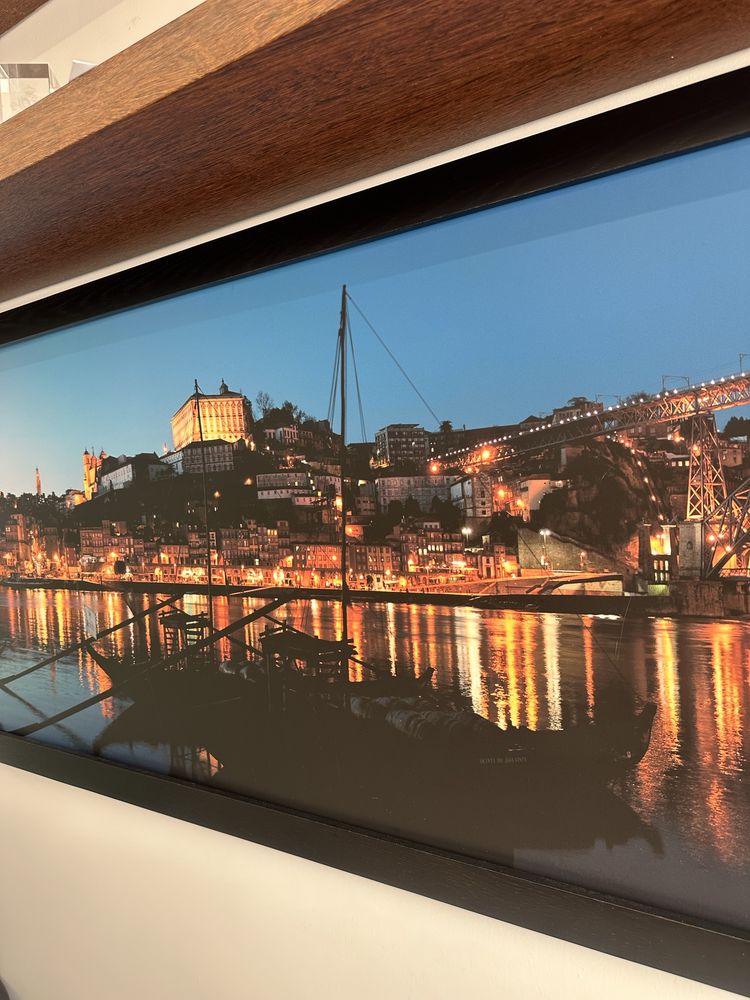 Foto/painel grande da cidade do Porto/margem do rio d’Ouro