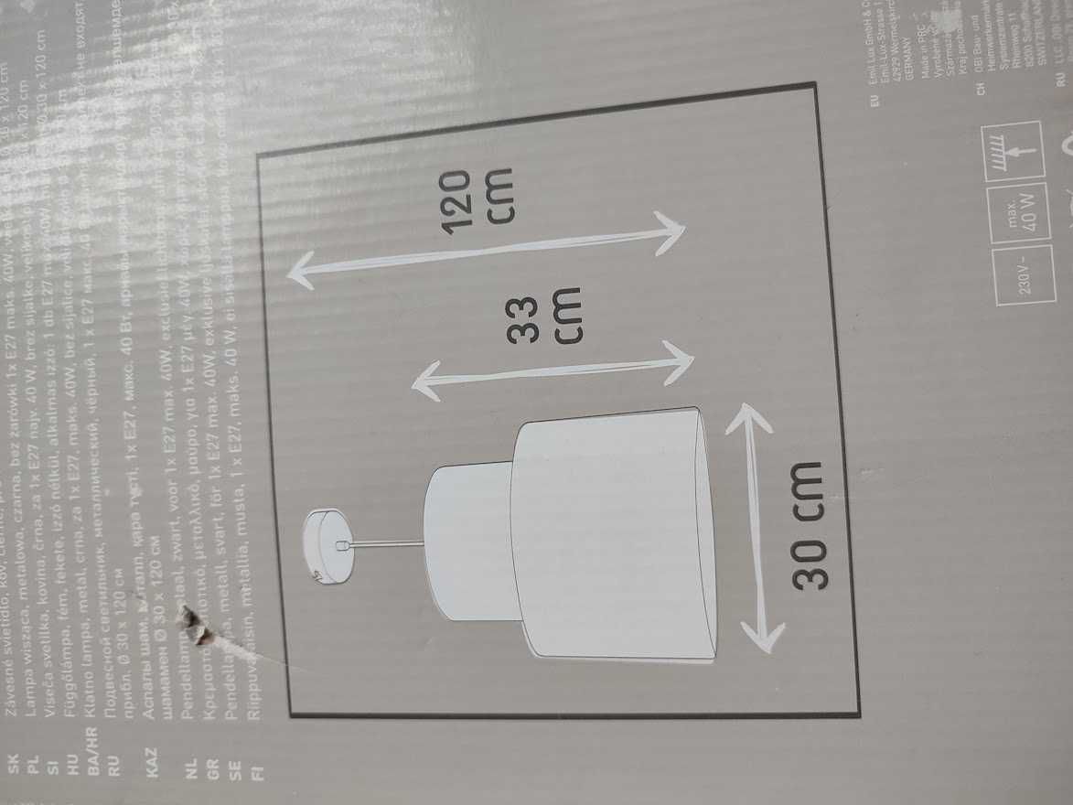 Lampa wisząca  Ażurowa Minimalistyczna Zen Czarna