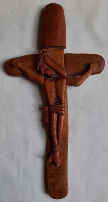 Stary Rzeźbiony Krzyż Góralski Drewno