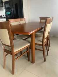 Stół BRW z 6 krzesłami