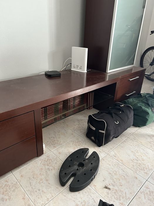 Movel Sala 4 Gavetas, Prateleiras em vidro (2 partes)- URGENTE!!!