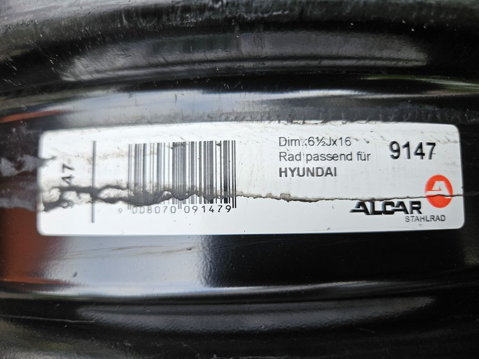 4x Felgi stalowe Hyundai / Kia 6.5 x 16 5x114,3 ET51 i30 Ceed +TPMS [1