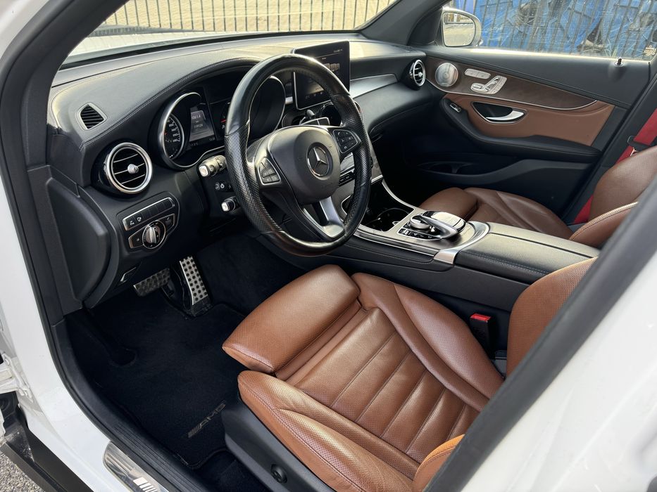 Mercedes GLC 43 AMG 367 koni, brązowa skóra, kamery 360, 9G tronic
