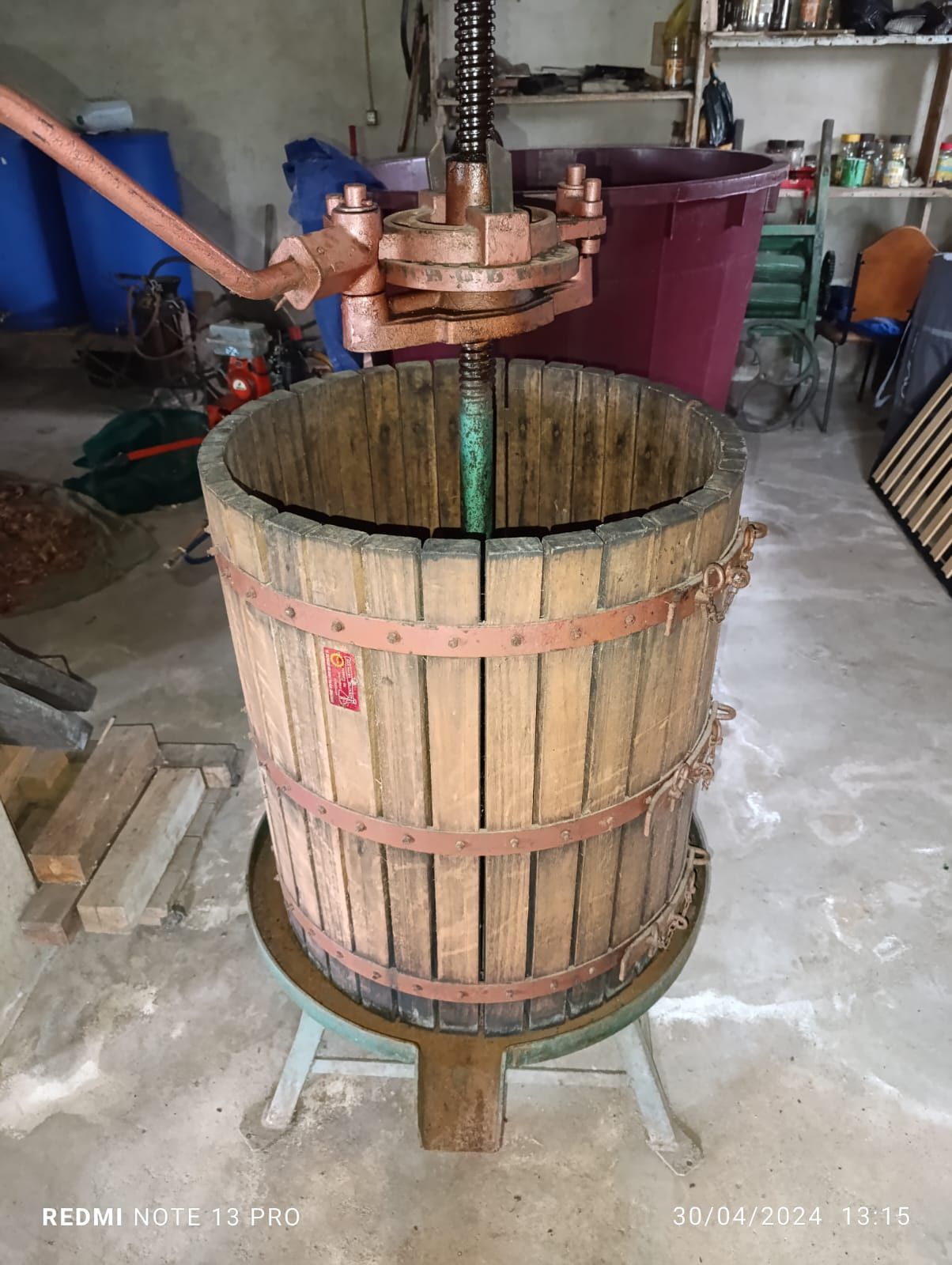 Material produção de vinho