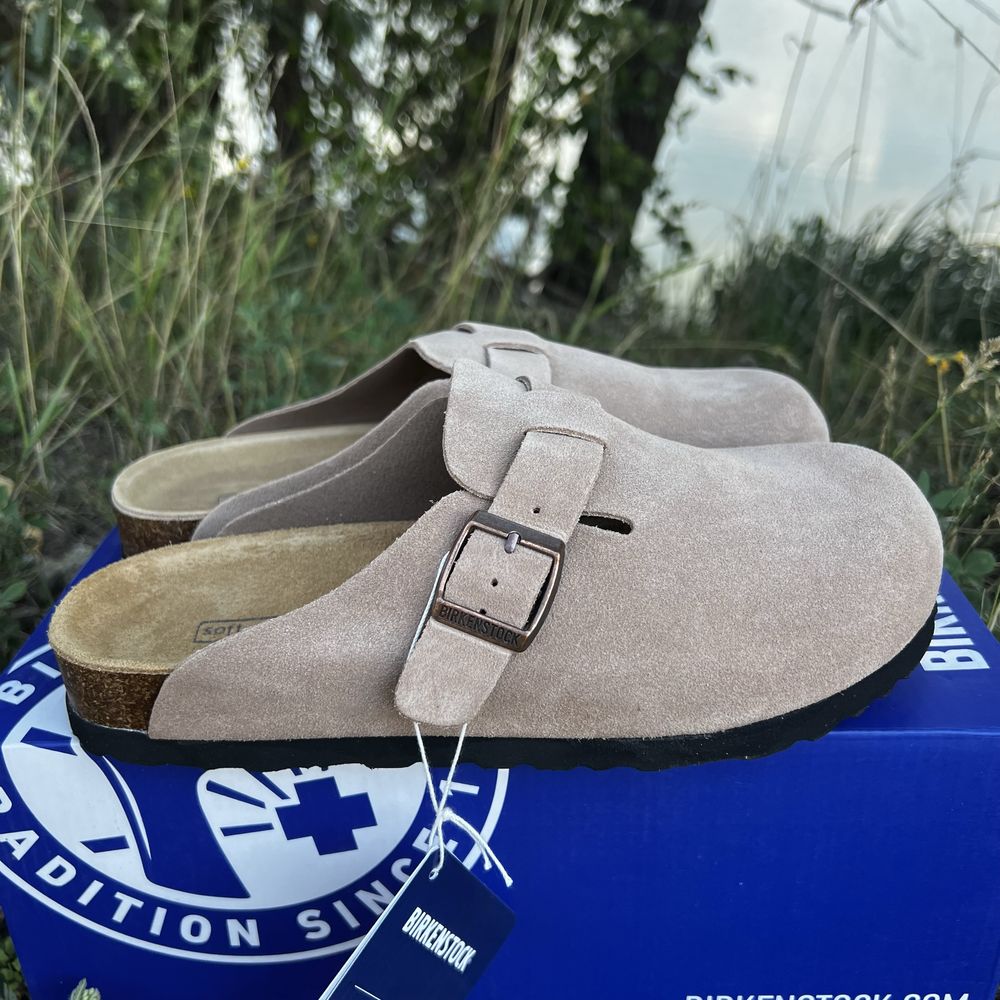 birkenstock mud color бежевий колір сабо жіночі біркеншток оригінал