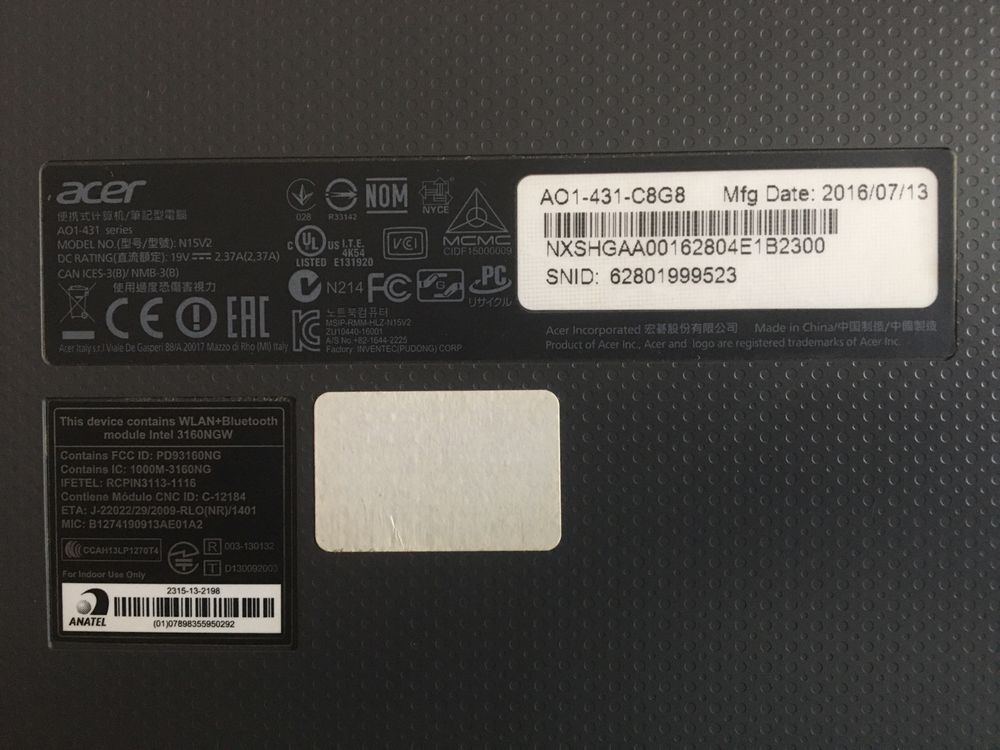 Ноутбук Acer Aspire One Cloudbook 14