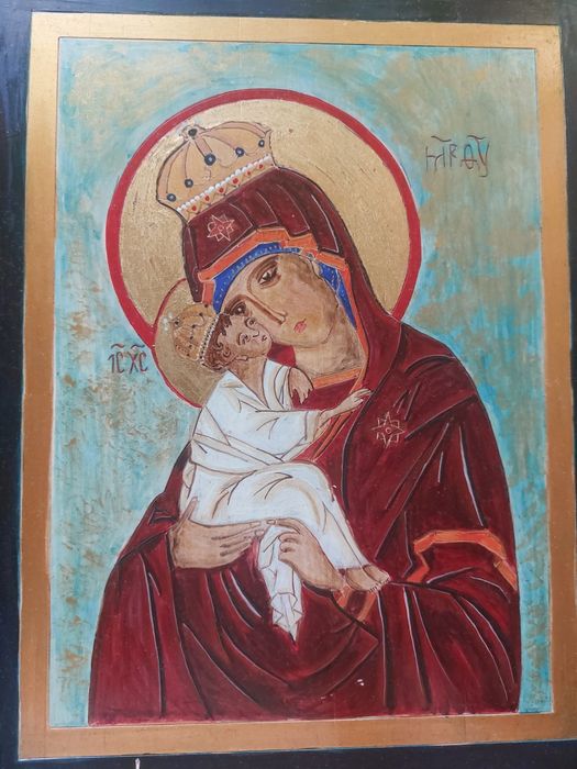 Ikona,  Obraz  ręcznie malowana Matka Boża