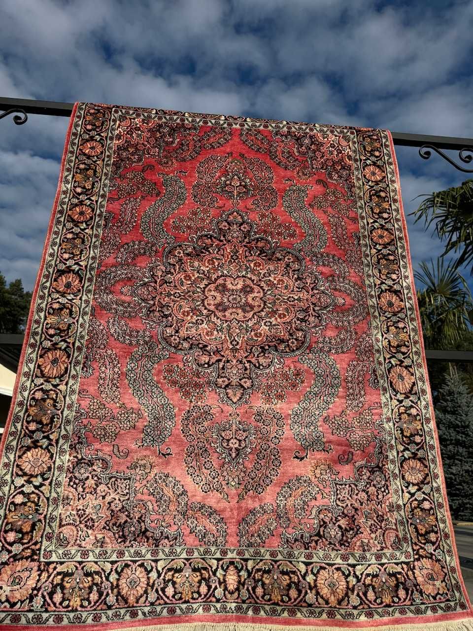 Nowy r.tkany jedwabny dywan perski  GHOUM 190x121 cm galeria 14 tyś