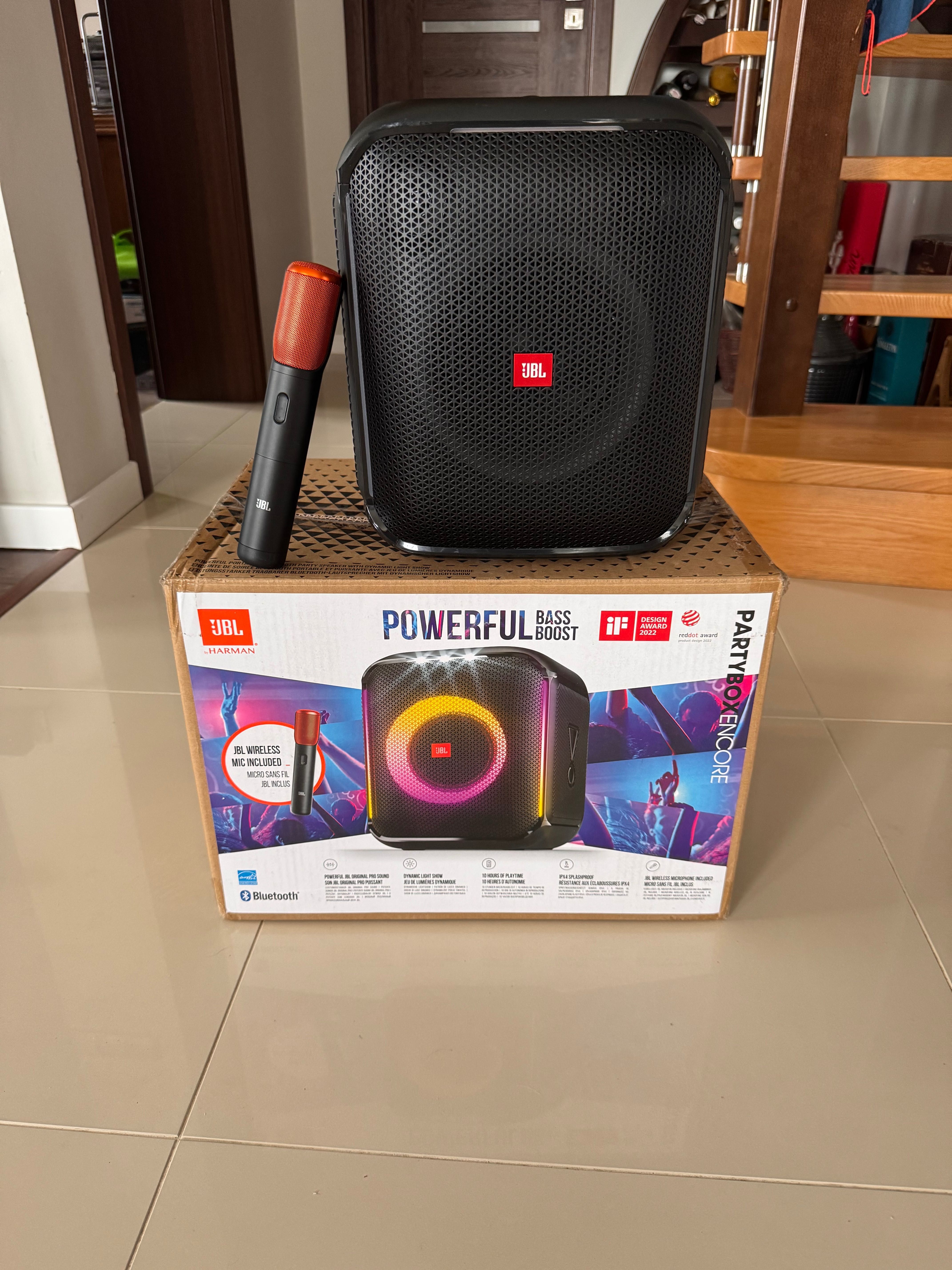 JBL Partybox Encore + mikrofon JBL