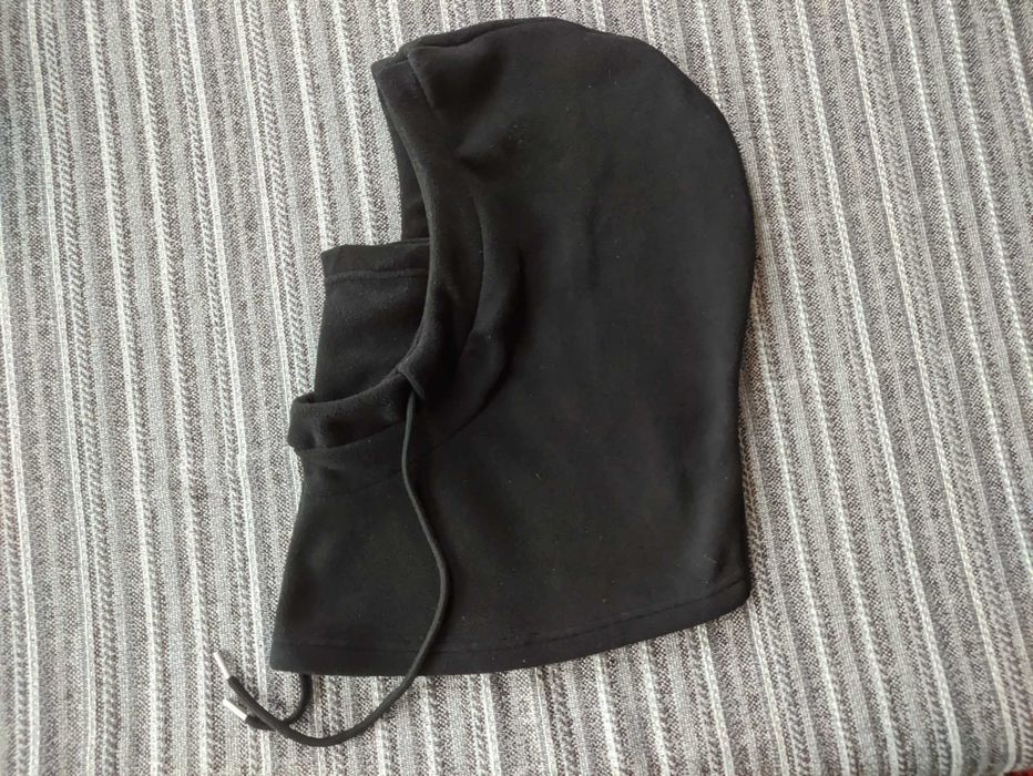 Чорний флісовий капюшон капор балаклава маска баф з капюшоном і маскою