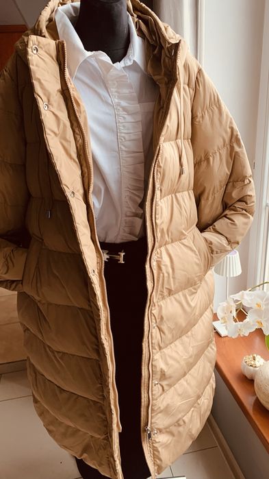 Długa kurtka pikowana płaszcz