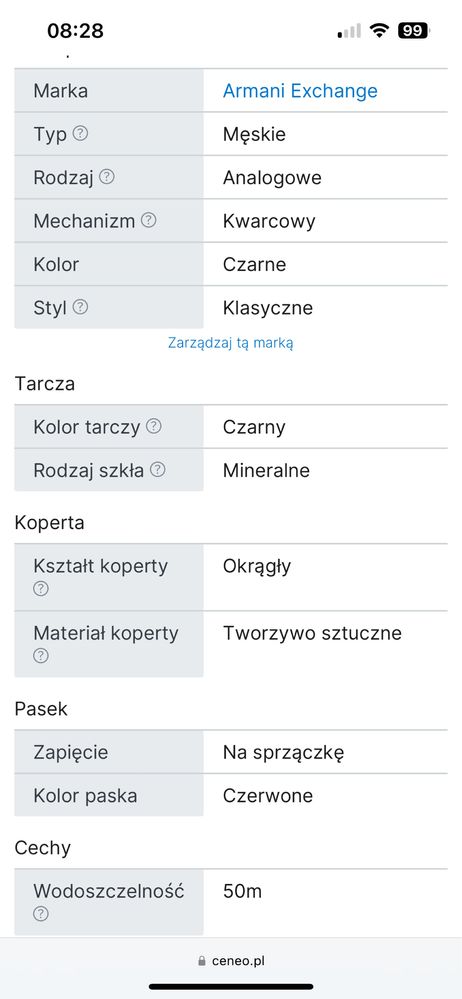 Zegarek męski Armani Exchange