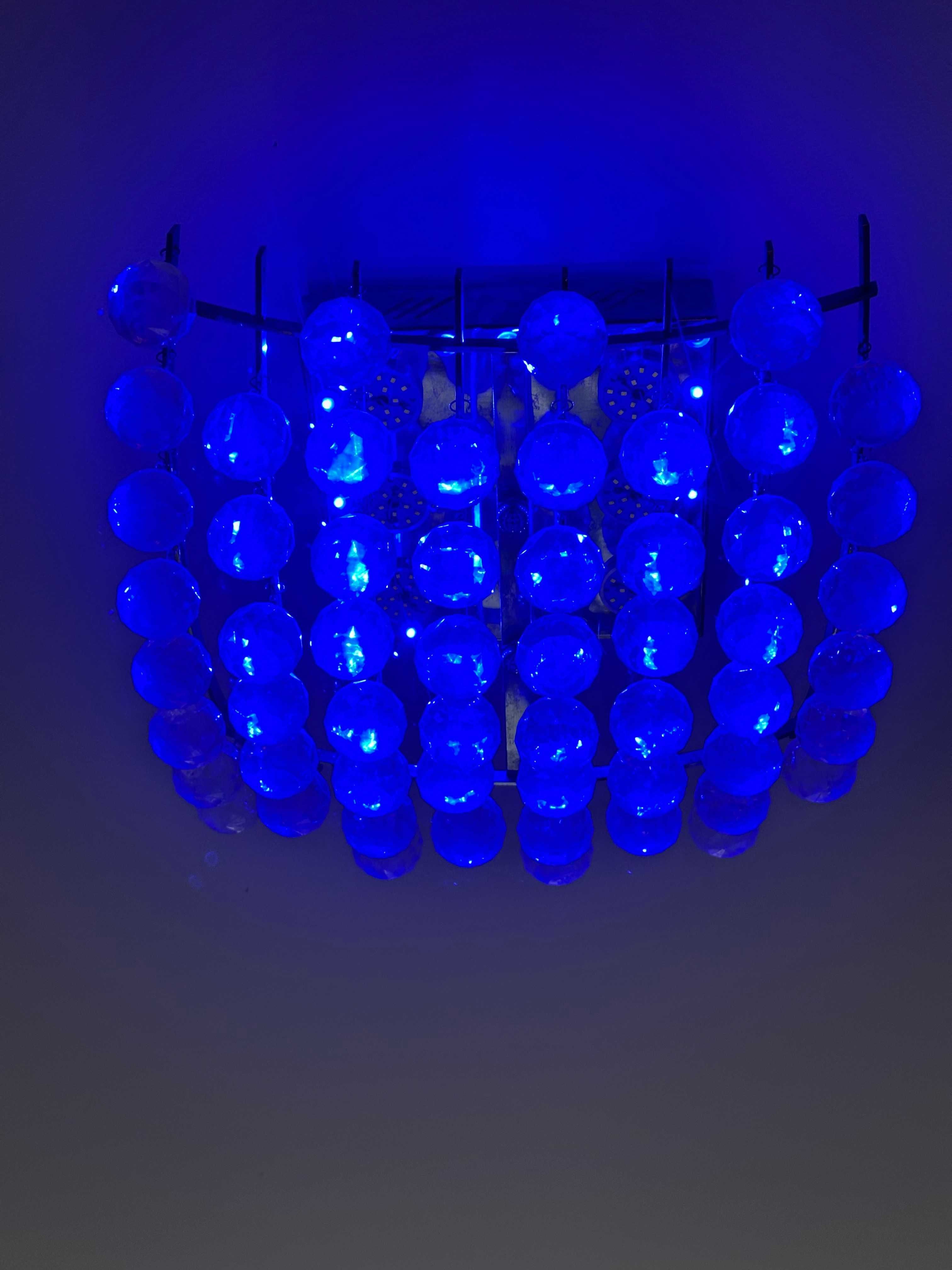 Lampa LED 2 tryby oświetlenia kryształki