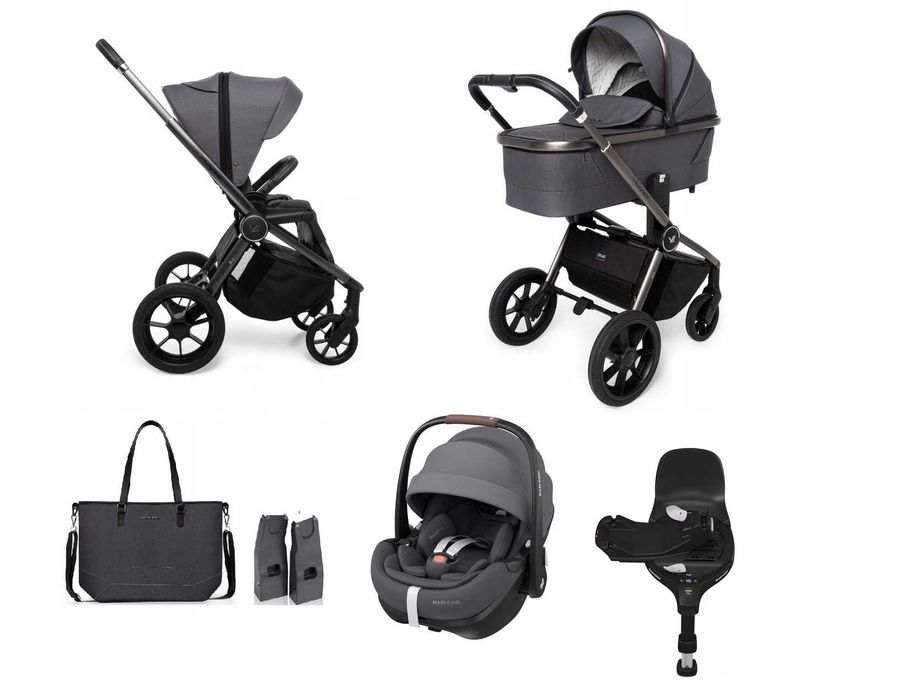 Wózek 4w1 MUUVO QUICK SE2 +Fotel MaxiCosi Pebble360Pro2 +baza obrotowa