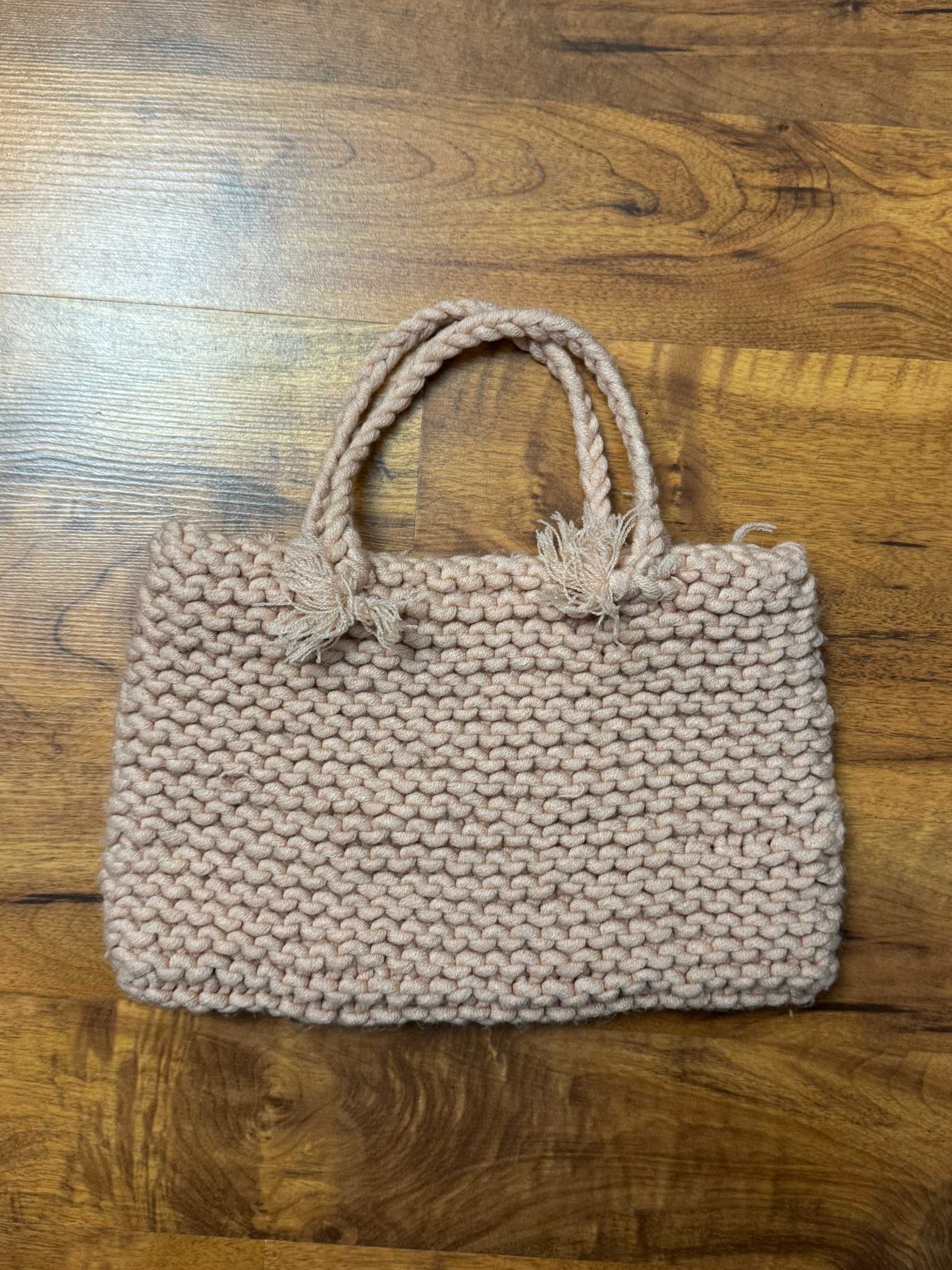 Torebka pleciona torebeczka torba do ręki knit bag