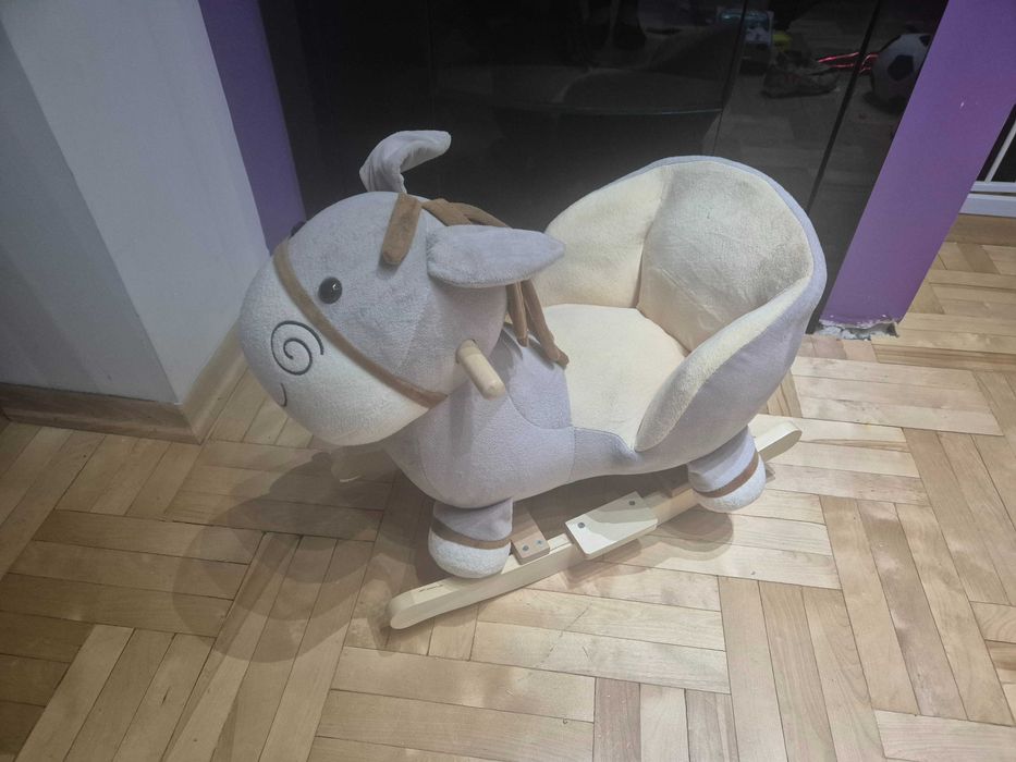 vidaXL Osiołek na biegunach z oparciem