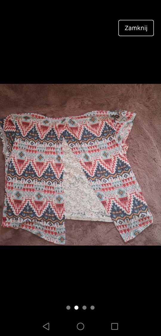 Kolorowy crop top (stan idealny)