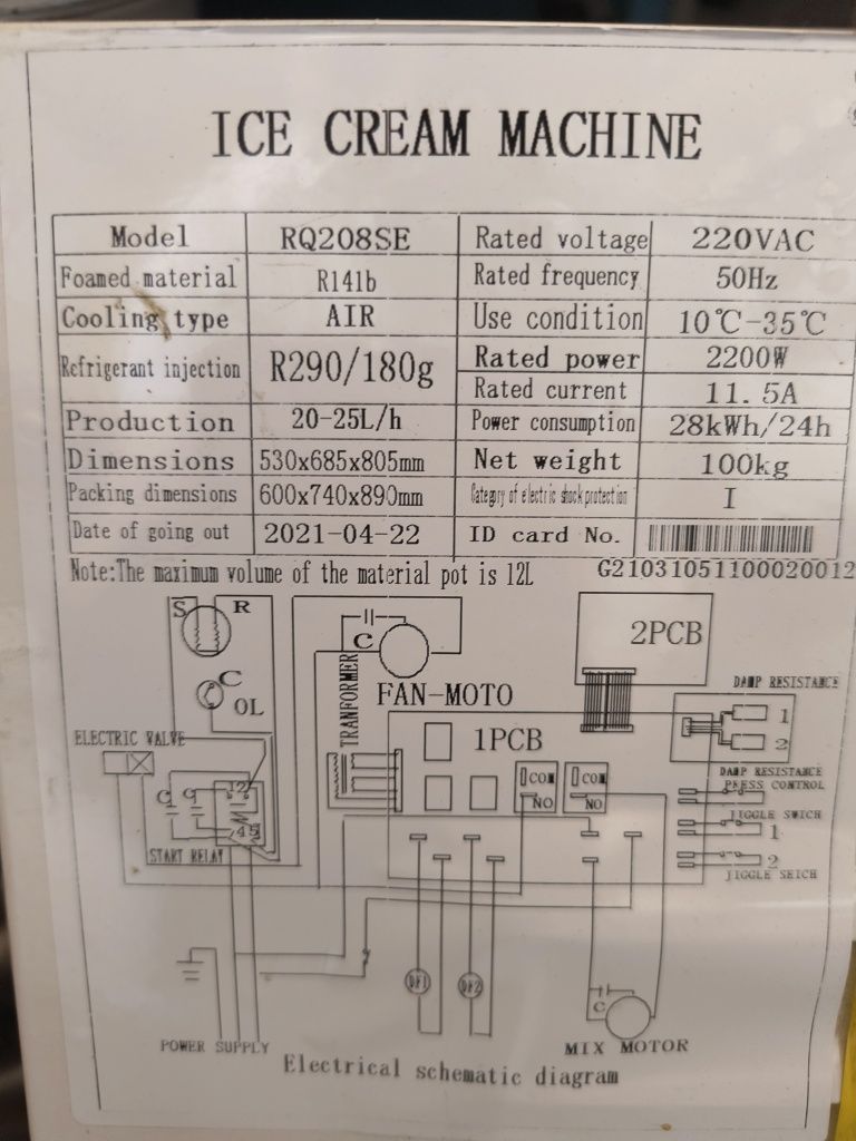 Maszyna do lodów Restoquality RQ208SE