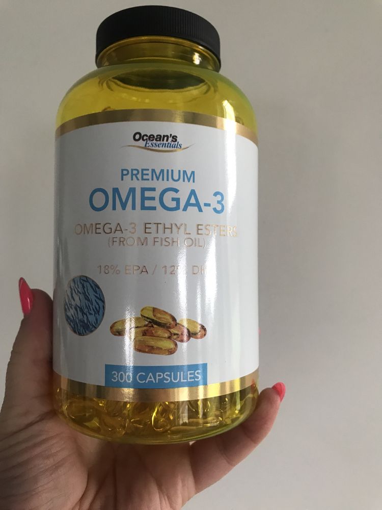Вітаміни Омега 3 , риб’ячий жир, 300 капсул