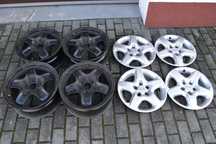 Felgi strukturalne + kołpaki Opel 16 cali 5x110 et39 Astra Zafira stal