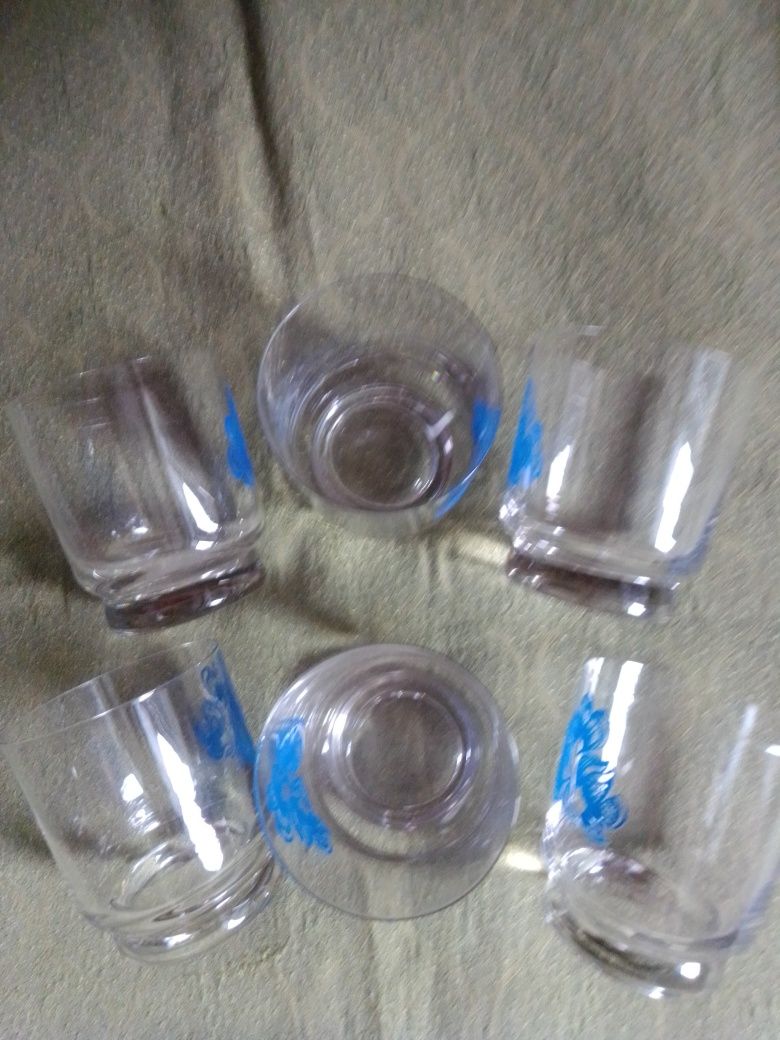 Стаканы стекло,с рисунком,6 шт.120 гр.