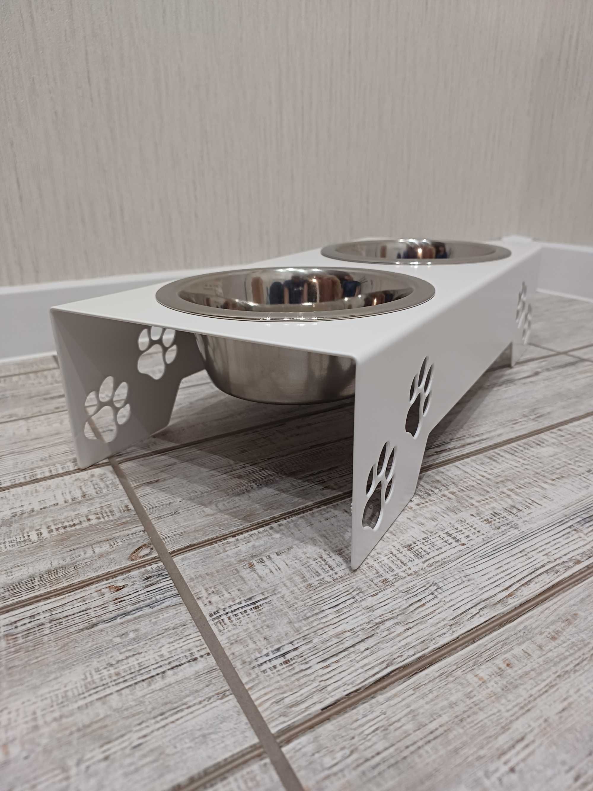 Подставка, кормушка металлическая под тарелки для собак или кошек