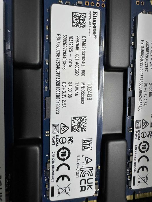 Kingston 1024 GB, M.2 2280 Sata 3 SSD Новий!