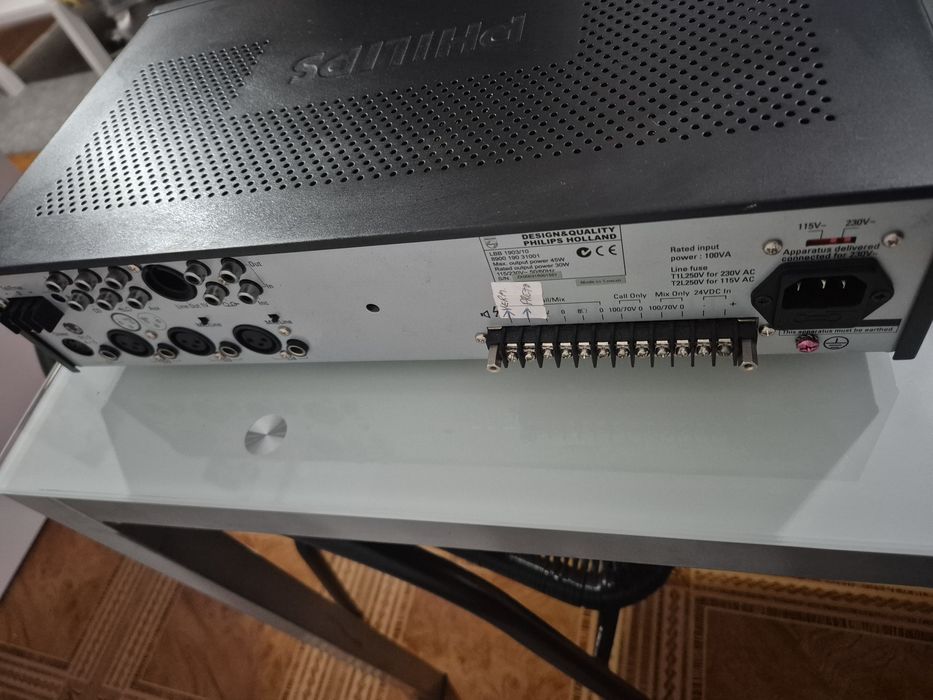 Amplificador Misturador Philips Plena LBB 1925/10 (60W) para Sistemas
