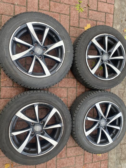 4 aluminiowe felgi 15” + 3 opony ZIMOWE