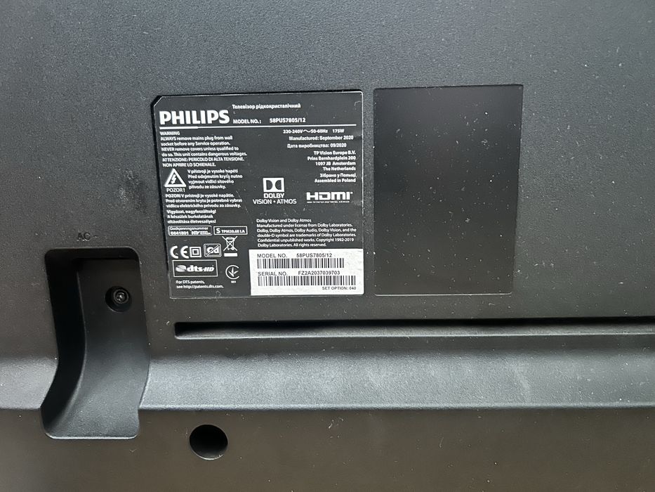 Telewizor philips 58 PUS7805/12 LED smart ambilight UHD 4K