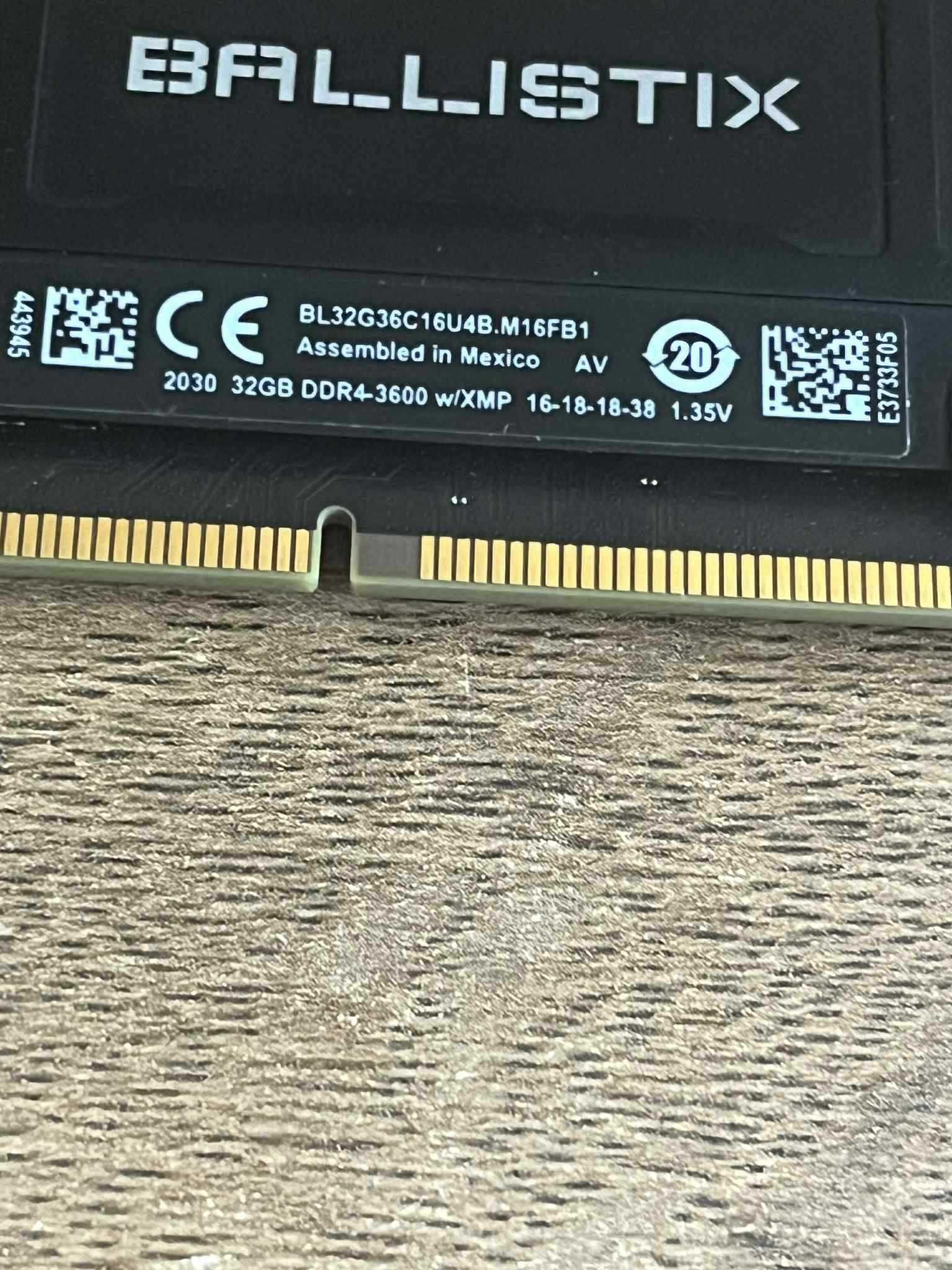 DDr4 32 gb Ballistix 3600mhz