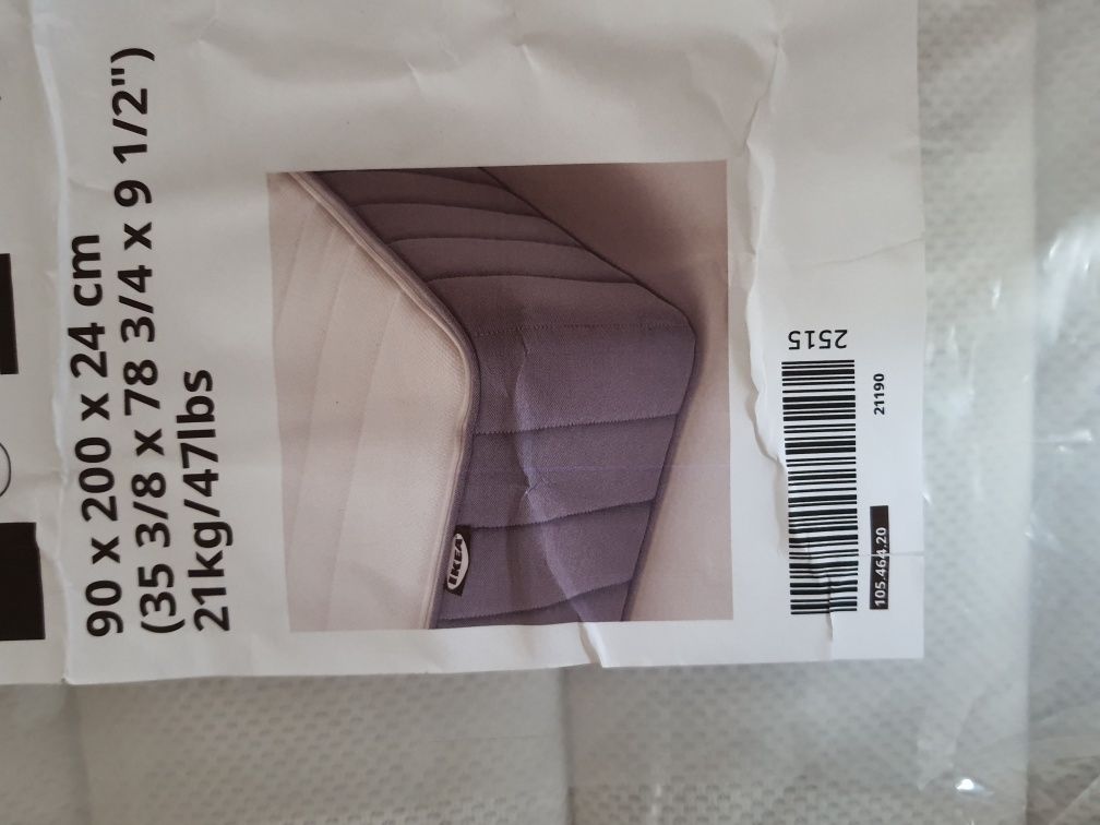Нові матраци Ikea, розмір 90×200