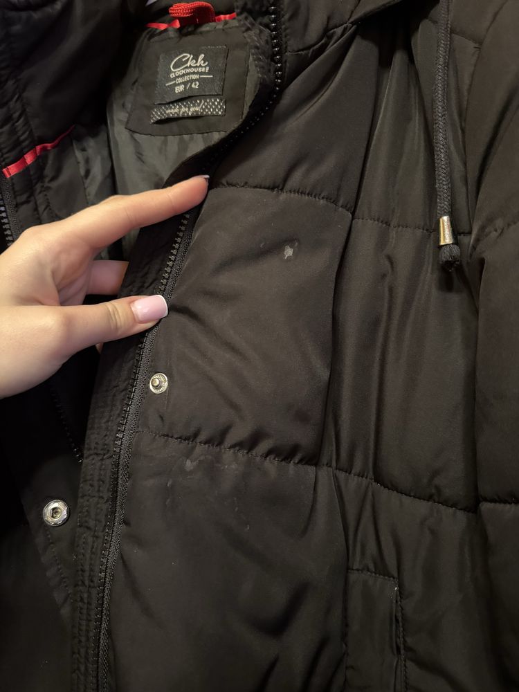 czarna kurtka zimowa damska L XL