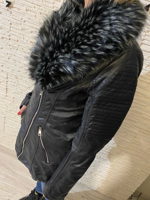 Lady G Ramoneska eko skóra z dużym obszyciem miękka  L