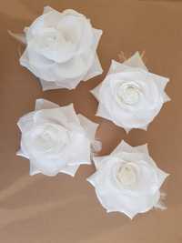 Zestaw 4 róże przypinki, broszki perłowe ozdoby kwiatki