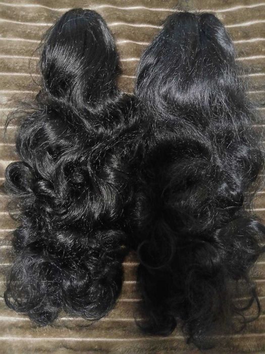 Продам шиньон хвост на крабе чернний и рыжий