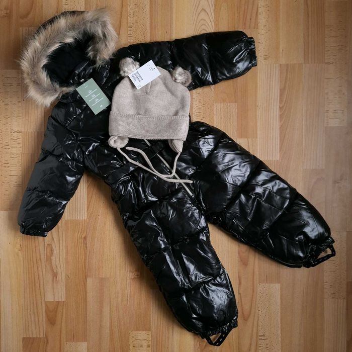 Новий зимовий комбінезон H&M на 2-3-4 роки 98 104 зима чорний hm шапка