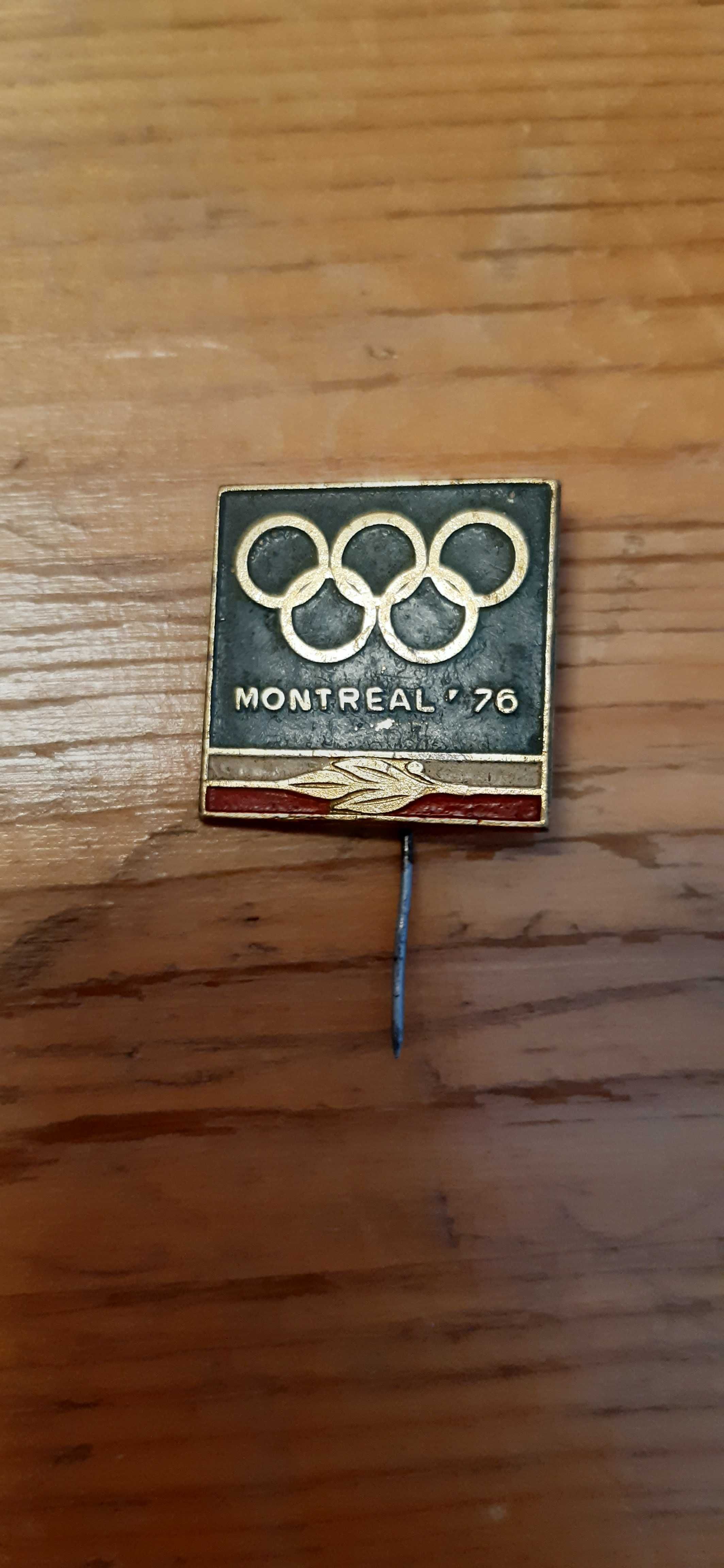 stara przypinka olimpiada montreal 1976 rok