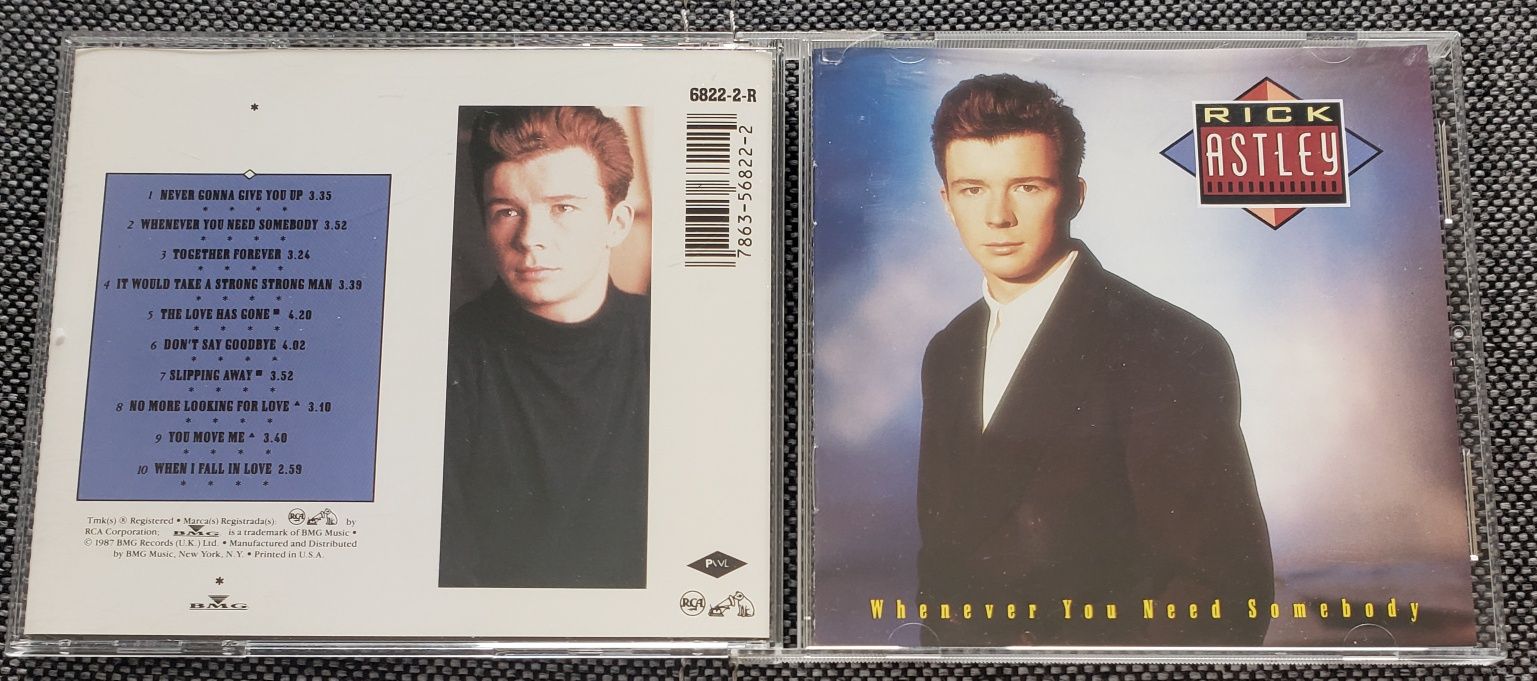 Rick Astley Whenever You Need Somebody USA CD RCA