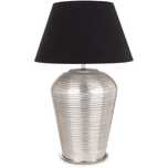 Srebrna metalowa lampka nocna lampa stołowa retro loft abażur 168292