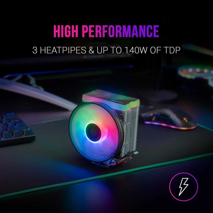 Chłodzenie procesora RGB Intel/AMD Mars Gaming MCPU33