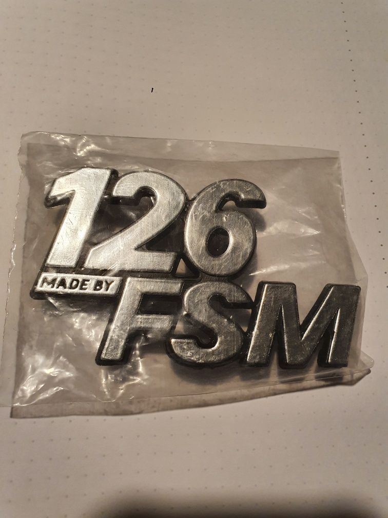 Emblemat logo znaczek 126 Made By FSM kolekcjonerski